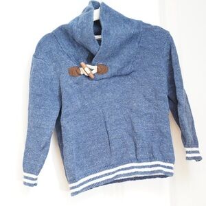 Janie and Jack Blue Knit Toggle Coat